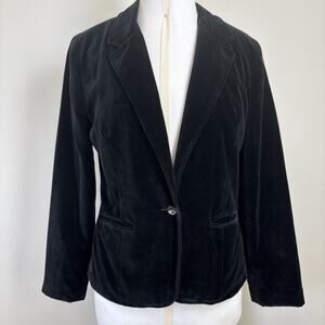 80's Black Velvet Blazer Goth Dark Academia Cos Cob S